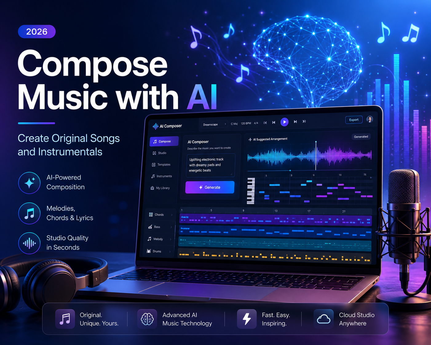 Compose Music with AI: Create Original Songs and Instrumentals (2026)